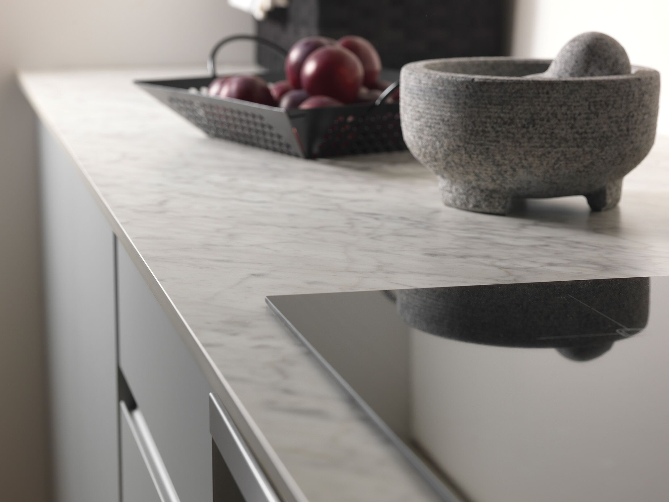 Formica Aria Compact Carrara Bianco F6696 Satin NDF worktops; UK home